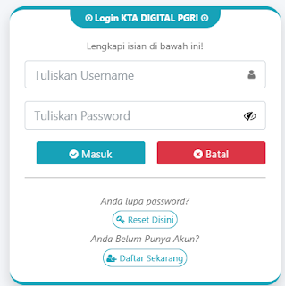 Register PGRI Barito Timur - Persatuan Guru Republik Indonesia Cabang Barito Timur